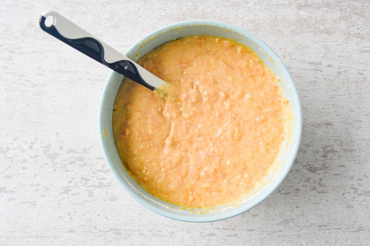 Agregamos el boniato y los ingredientes secos