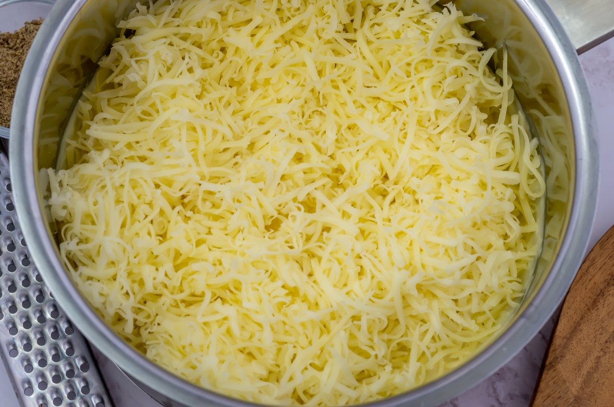 Agregar el queso para el soufflé