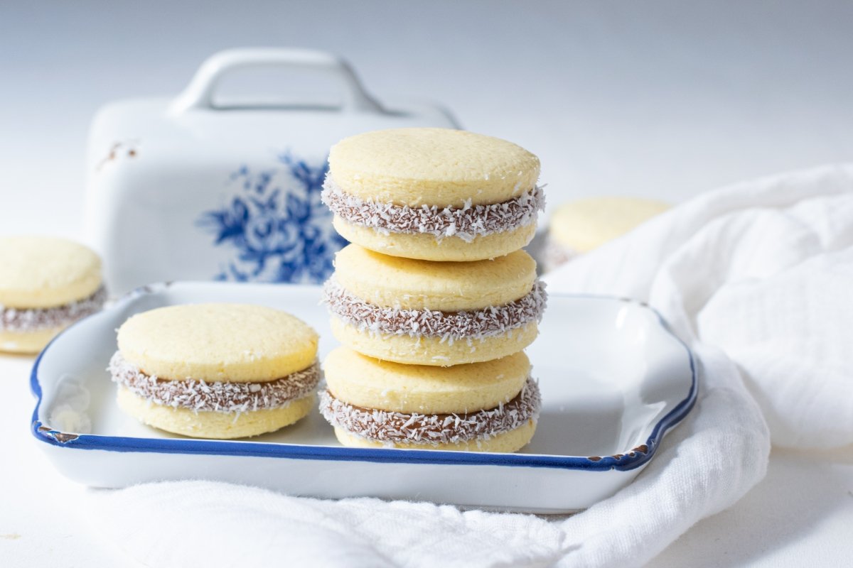 Alfajores de maicena ya terminados