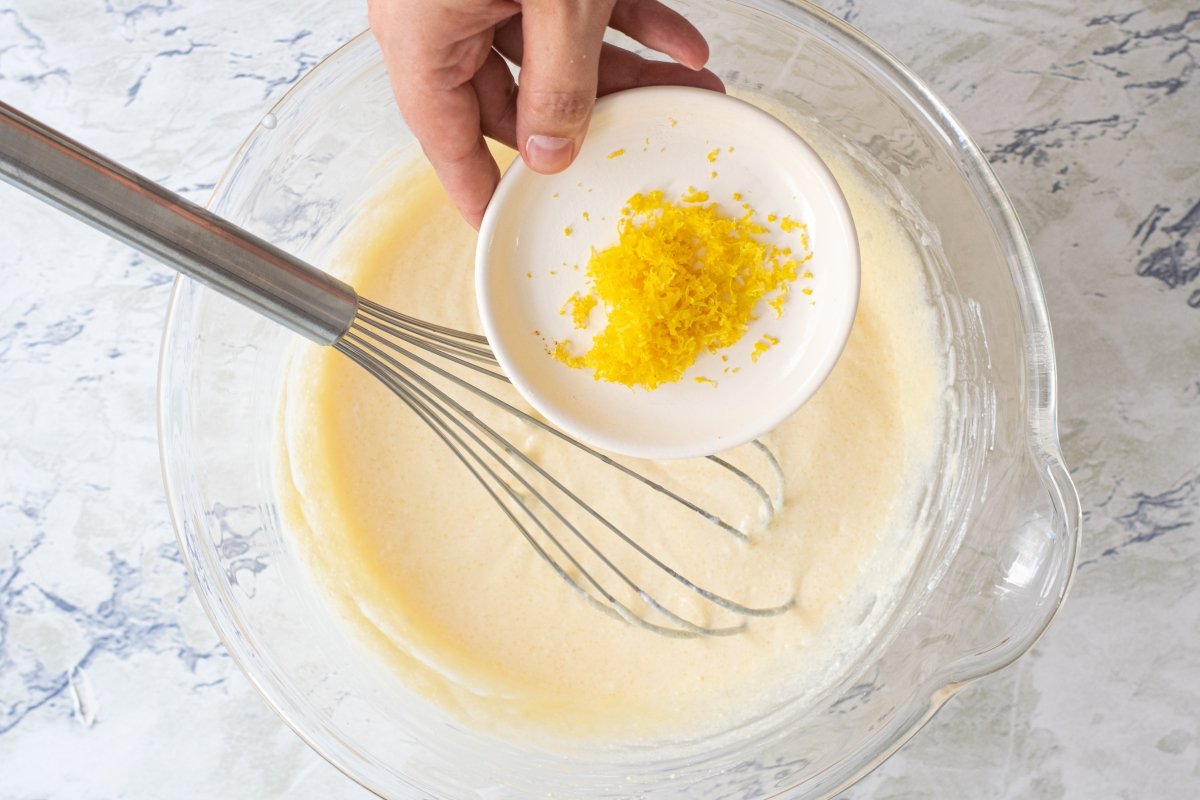 Add the lemon from the ricotta tart