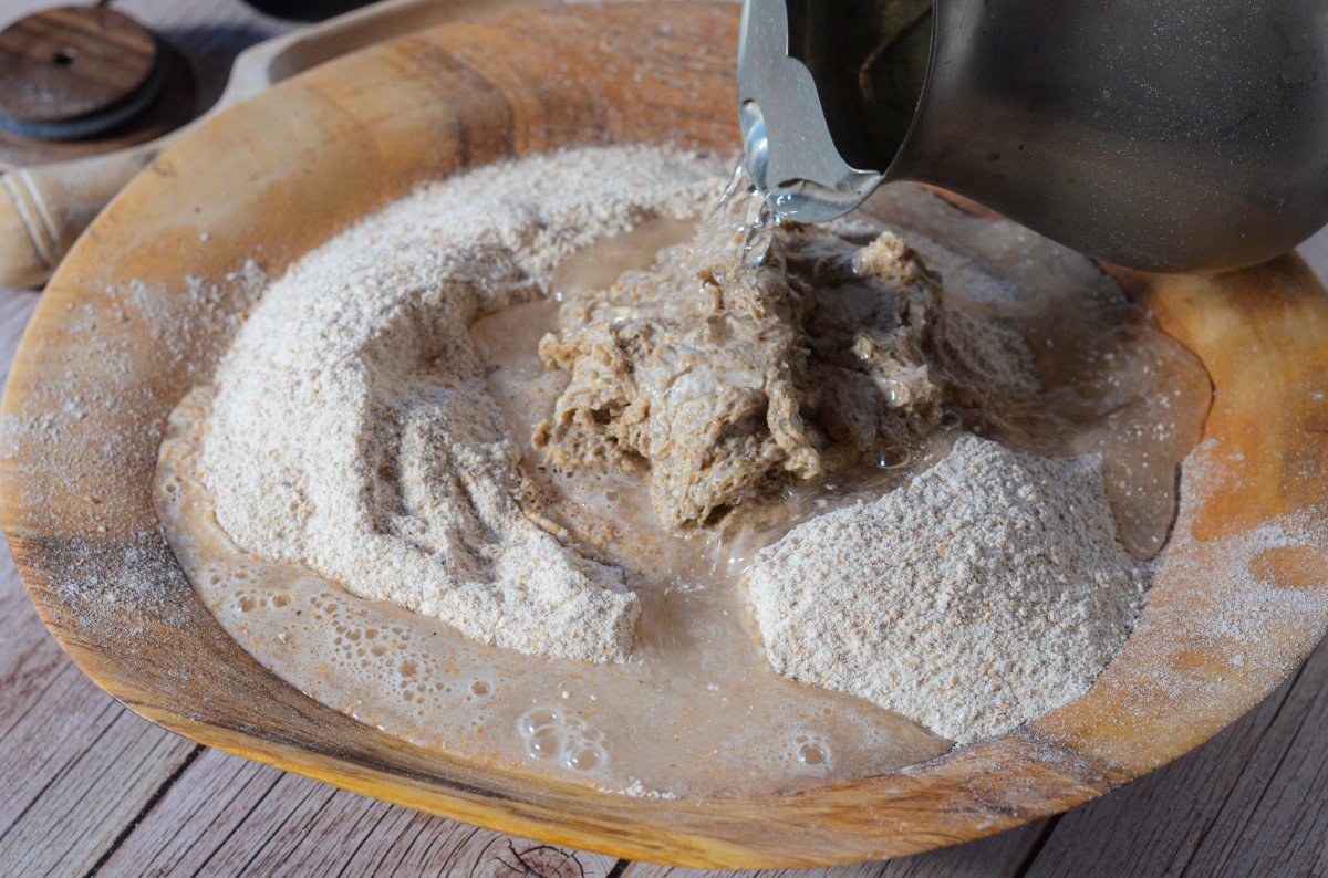 Add dough ingredients
