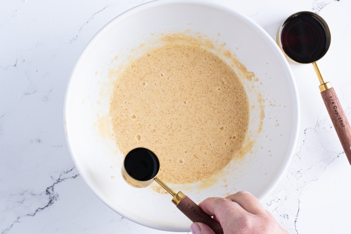 Añadimos la vainilla y el sirope