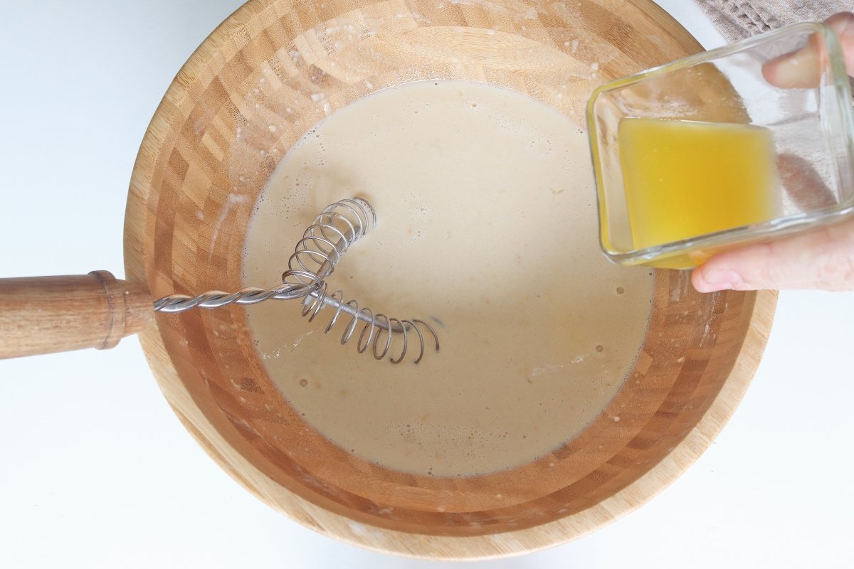 Añadir mantequilla fundida crepes