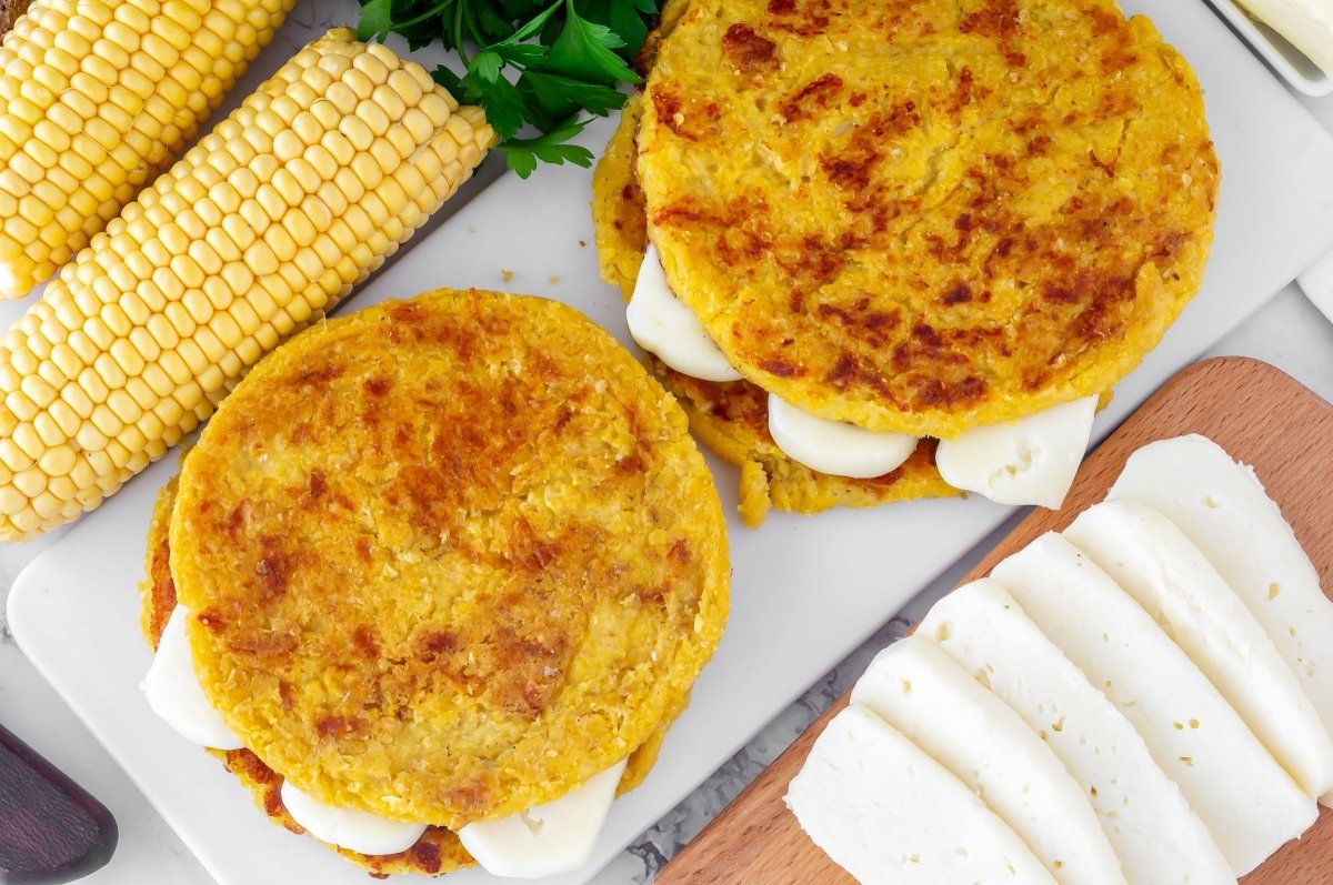 Arepas de choclo rellenas de queso