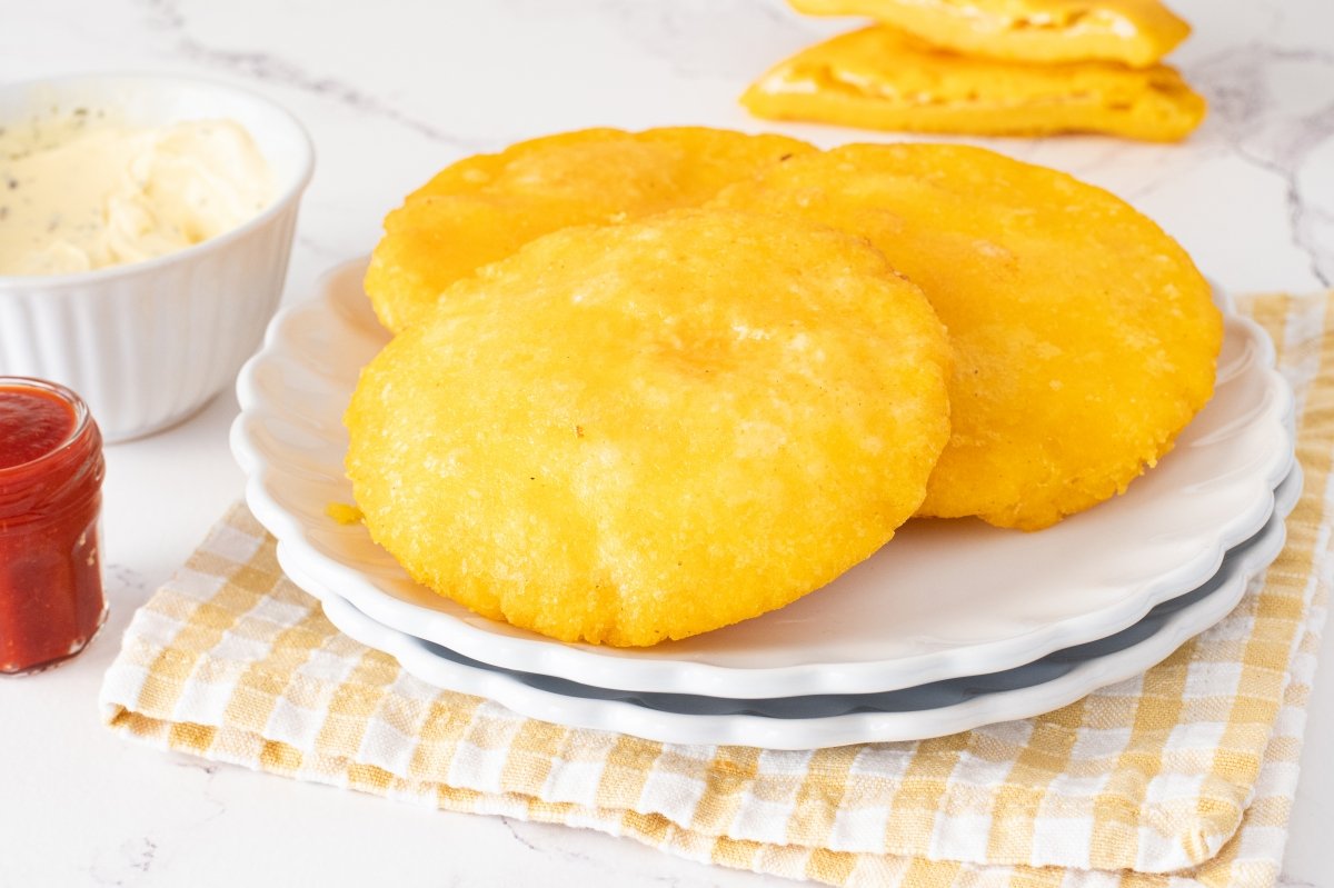 Arepas de huevo listas para servir