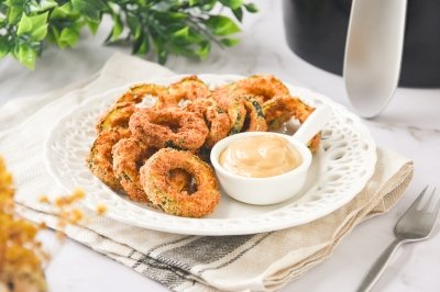 Aros de calabacín en freidora de aire