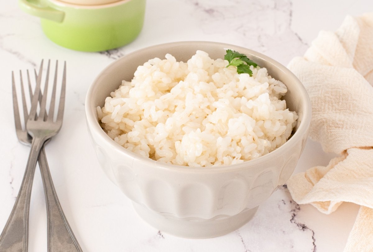 Arroz blanco al microondas