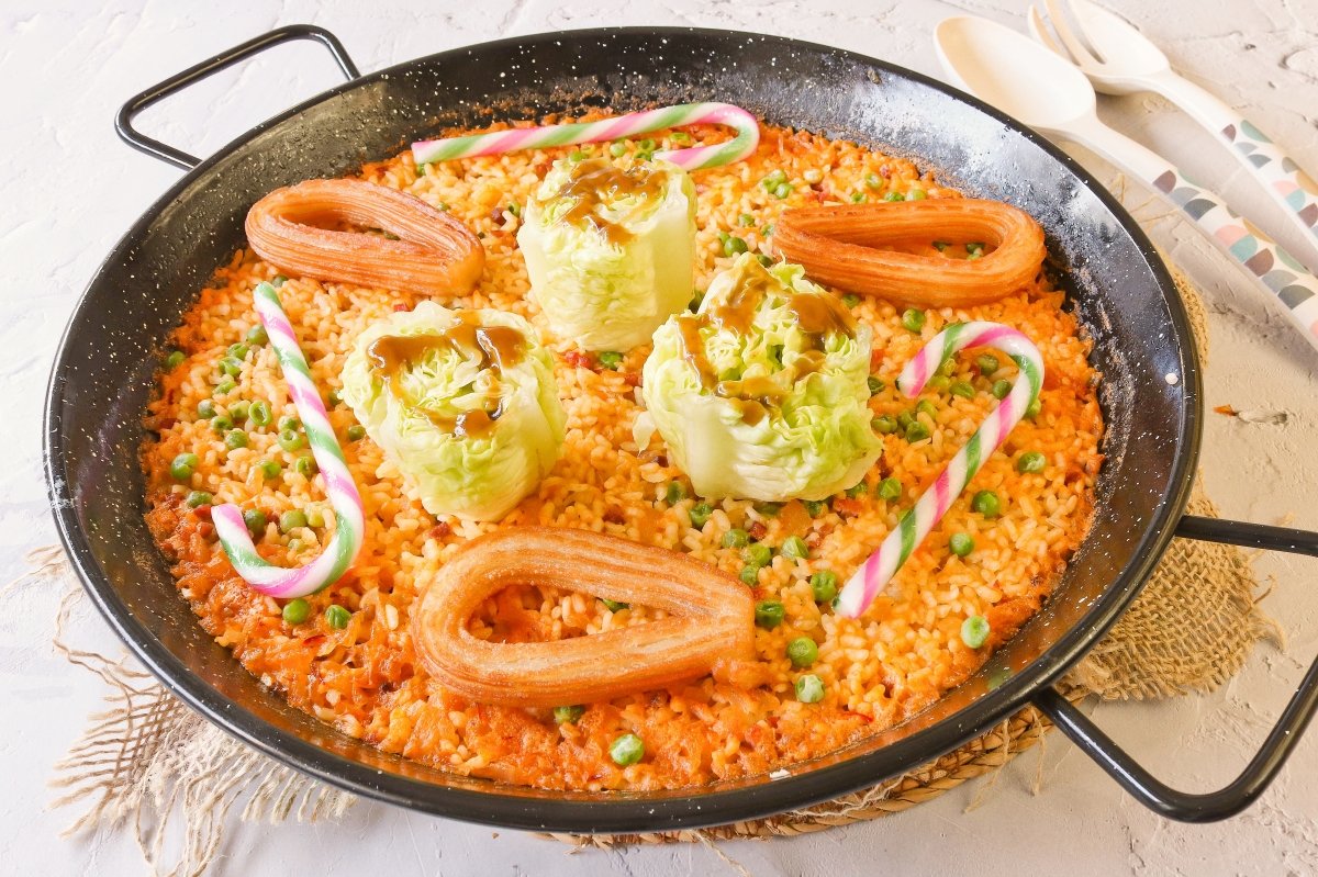 Arroz con cosas para gourmets