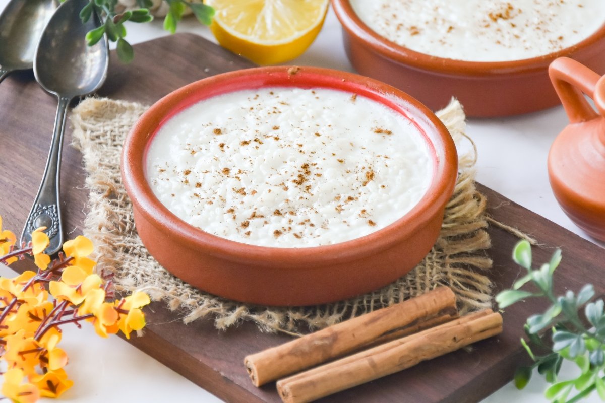 Arroz con leche de coco listo para tomar