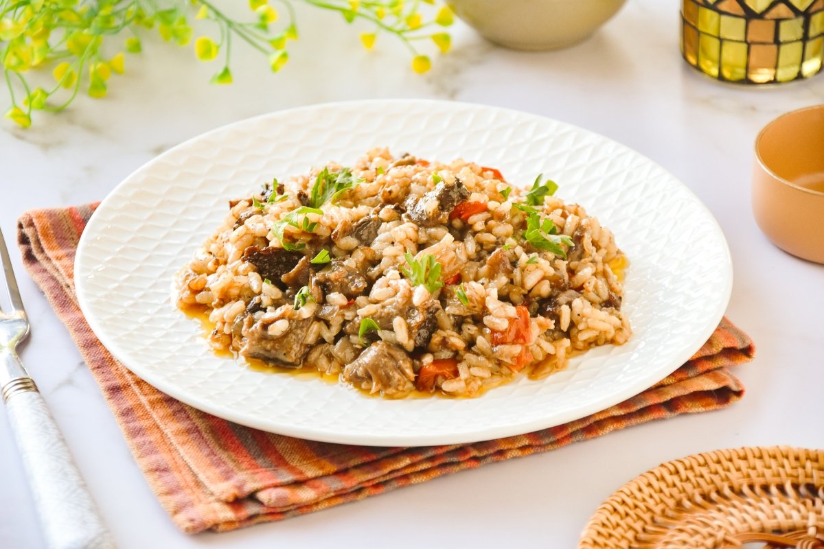 Arroz con rabo de toro listo para comer