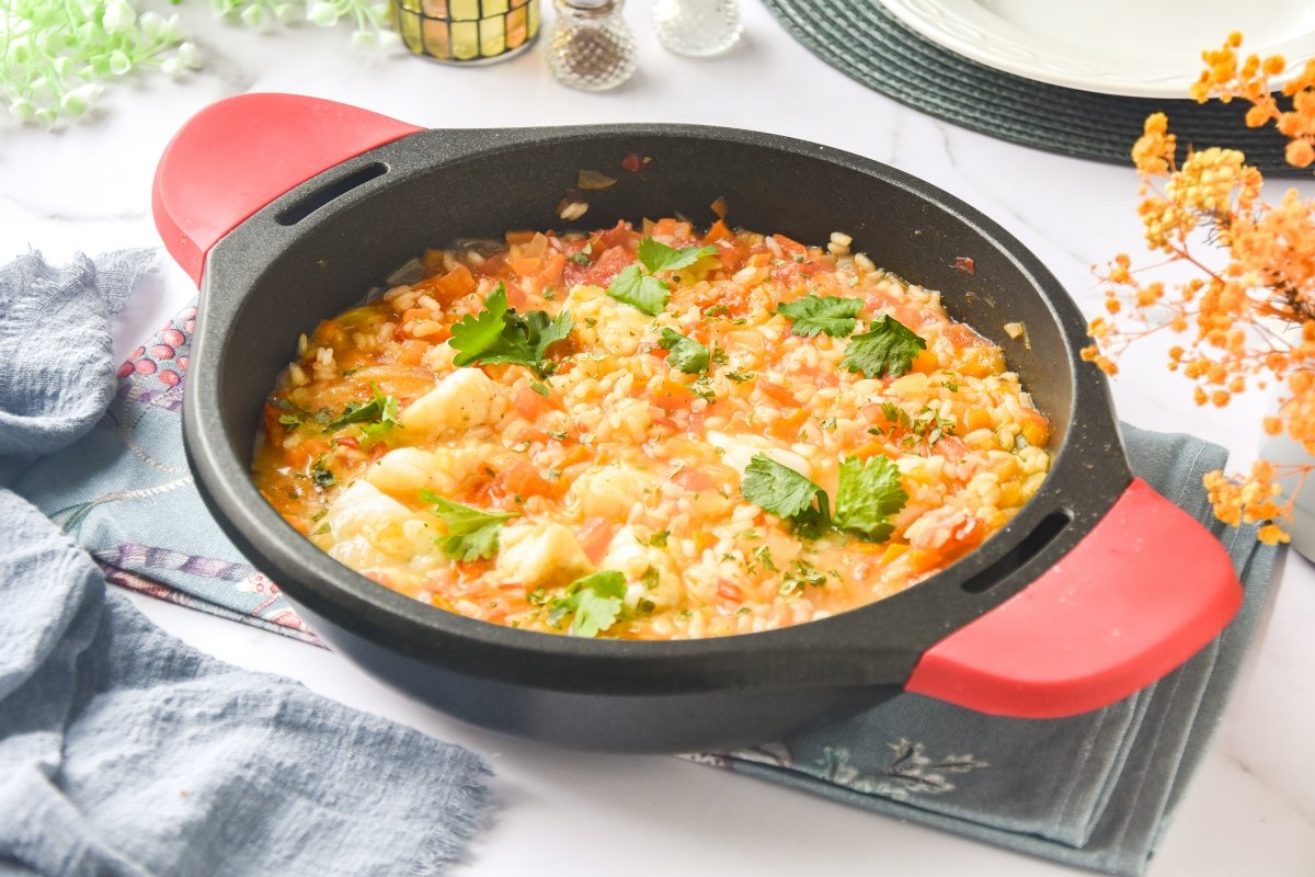 Arroz de tamboril casero