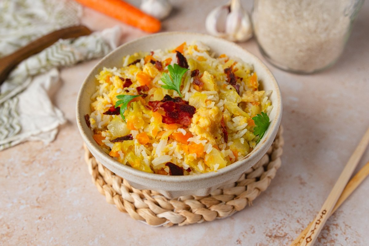 Arroz nelba con y sin Thermomix servido