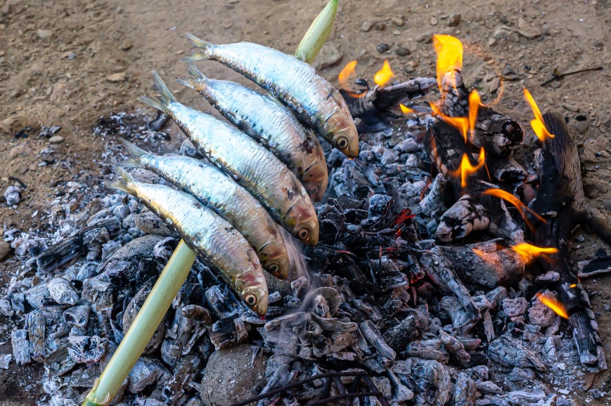 Grill the sardines on the bone side