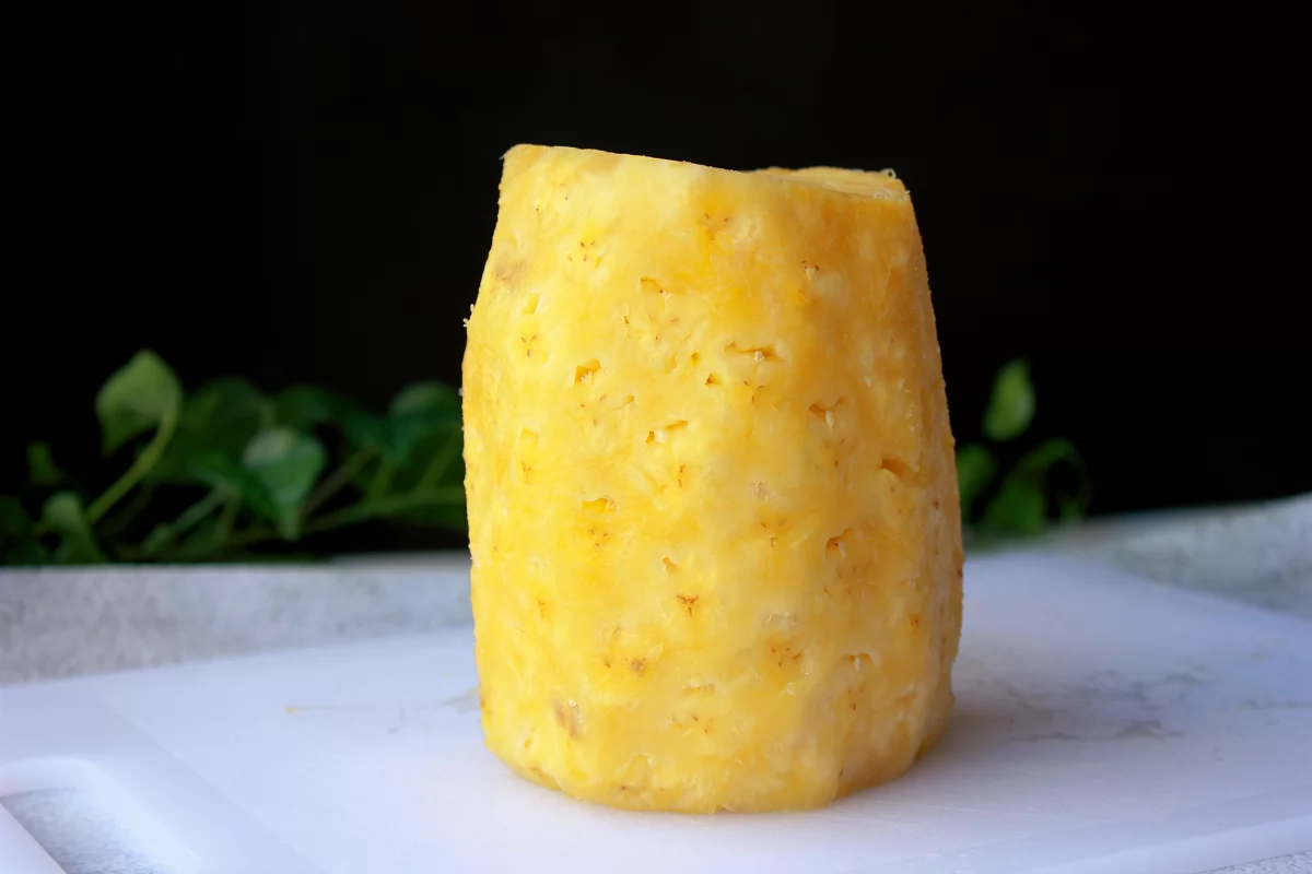 Aspecto de la piña una vez limpia *