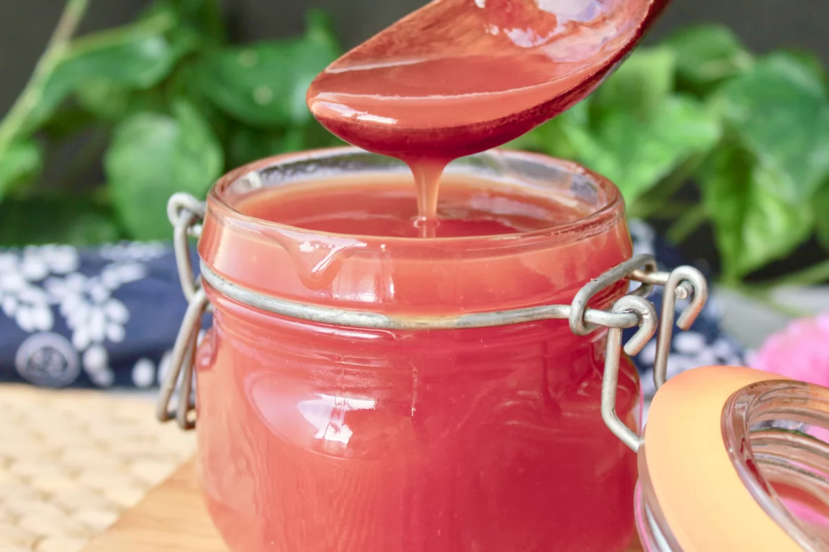 Salsa agridulce 7 Aspecto de la salsa agridulce china una vez hecha *