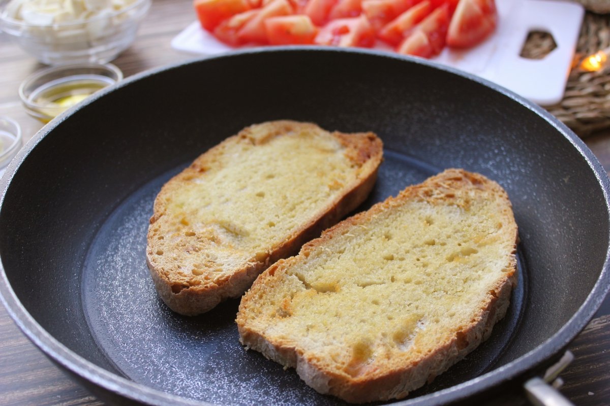 Aspecto de las rebanadas de pan una vez tostadas