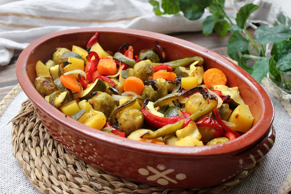Merluza con verduras al horno 4 Aspecto de las verduras una vez horneadas