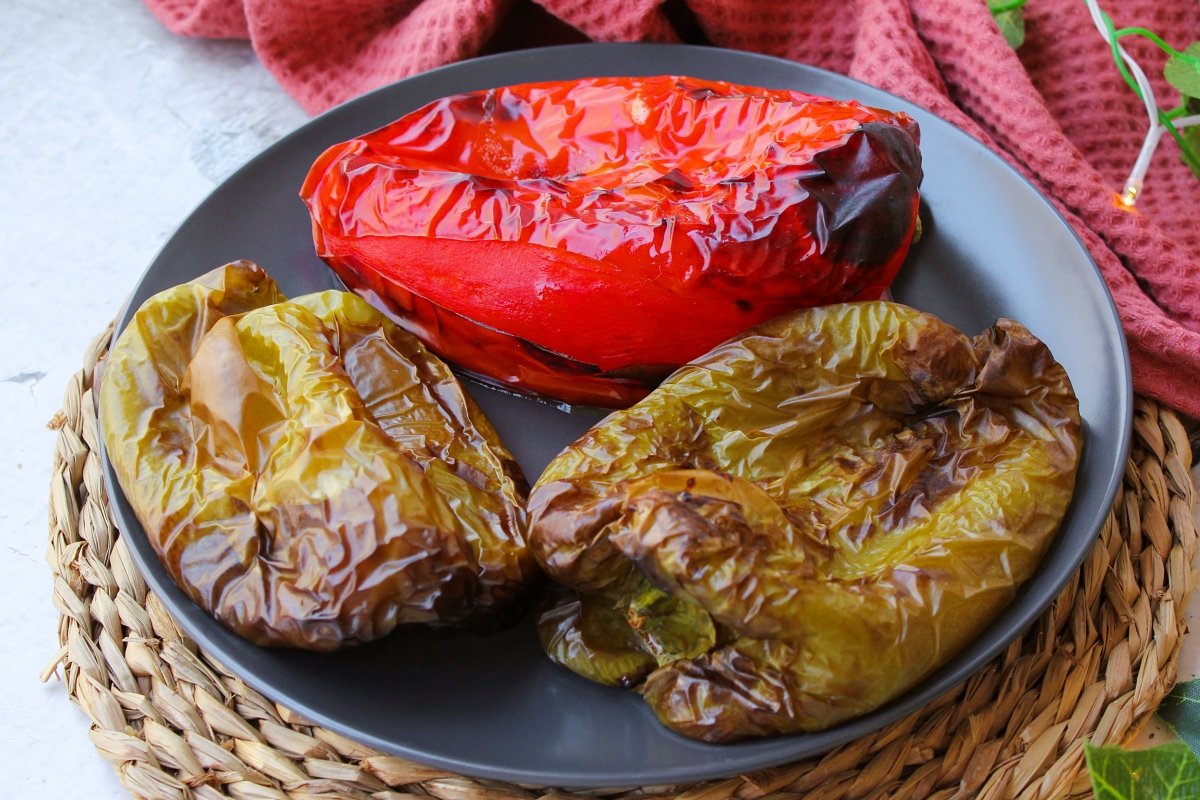 Appearance of peppers when roasted