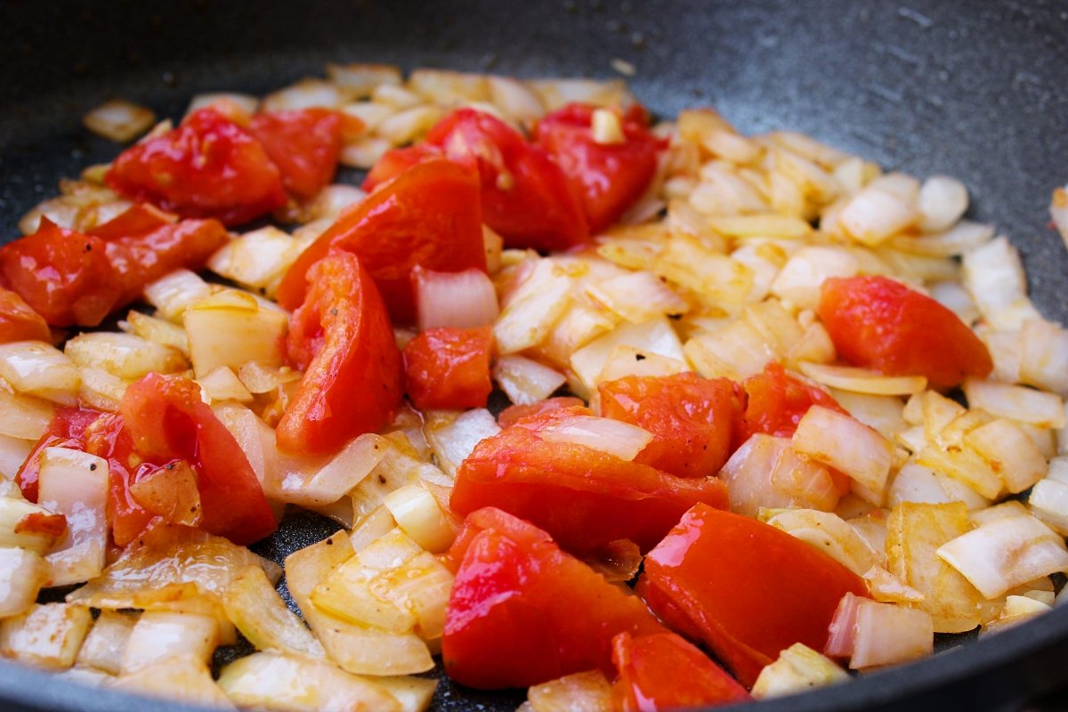 Appearance of vegetables when fried