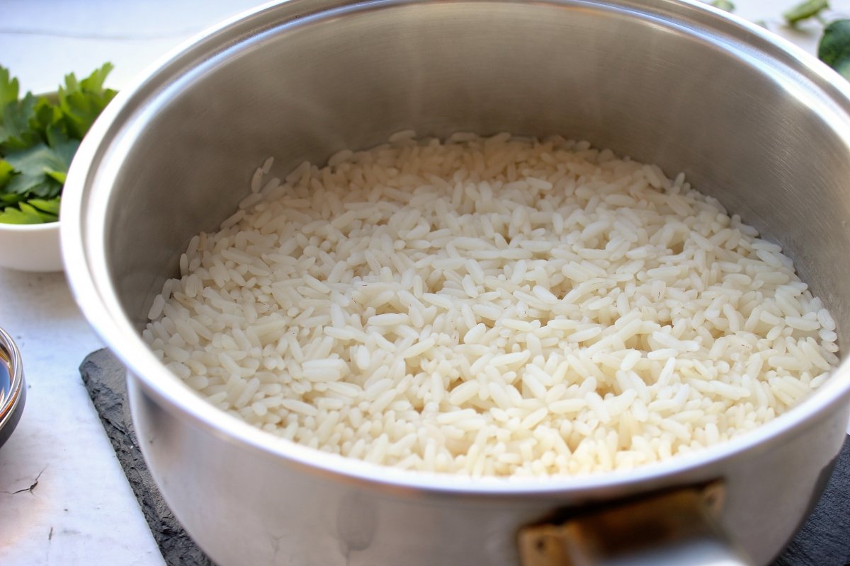 Aspecto del arroz una vez cocido