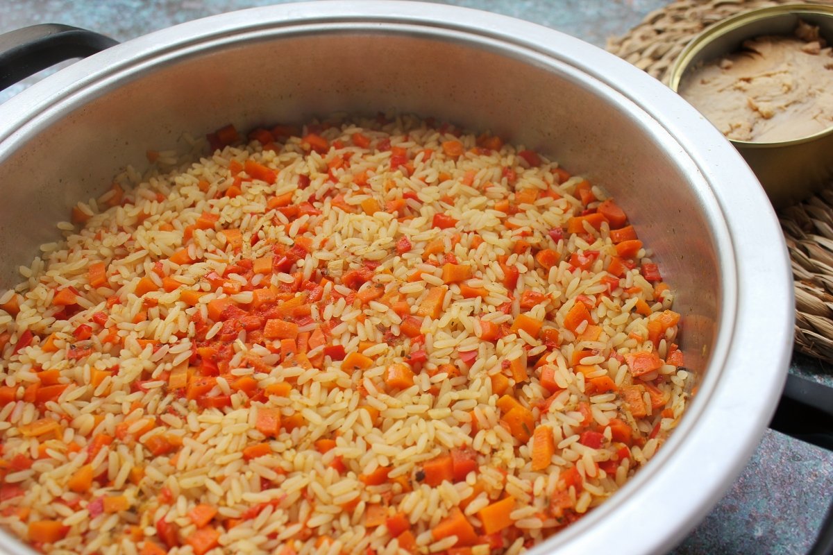 Aspecto del arroz una vez terminada la cocción