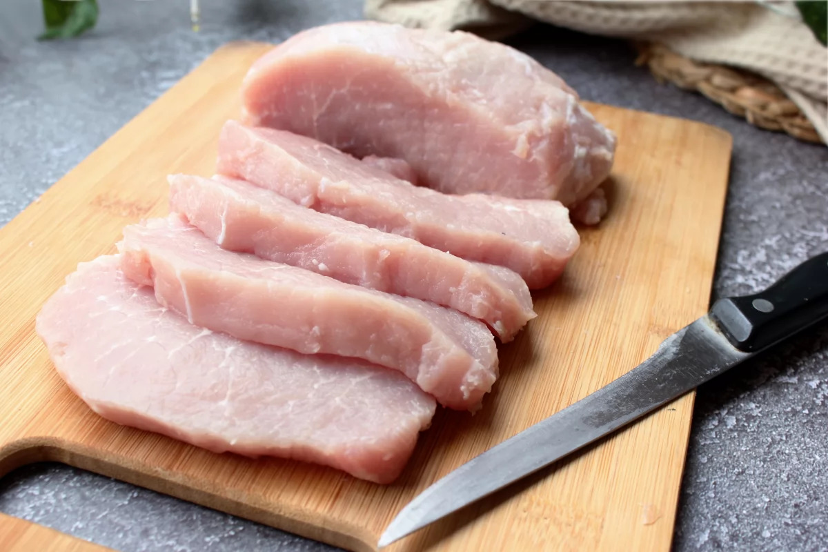 Lomo de cerdo a la plancha 3 Aspecto del lomo de cerdo una vez porcionado en raciones *