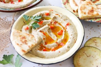 Hummus o paté de berenjena (Baba ganoush)