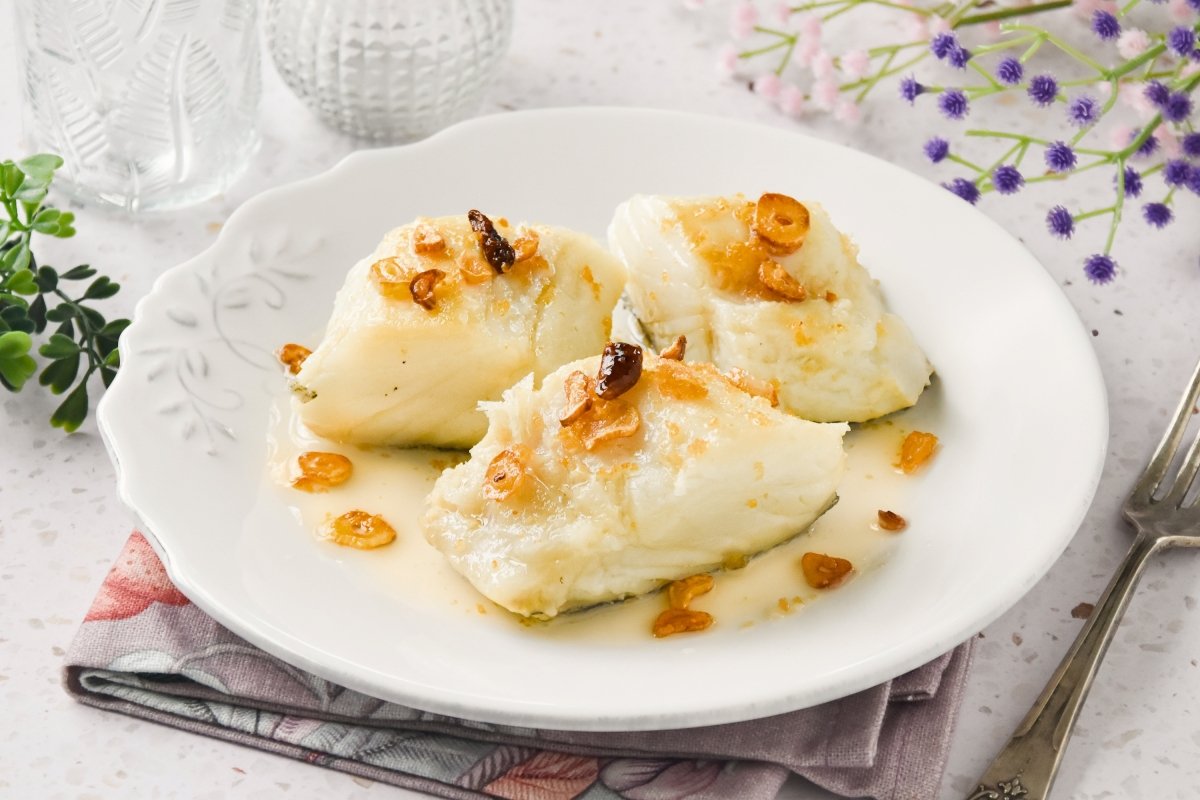 Bacalao a la bilbaína listo para comer