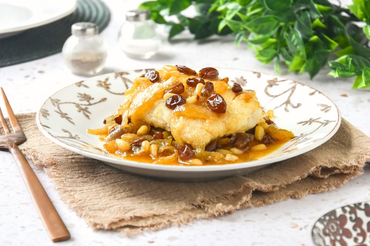Bacalao a la miel listo para comer
