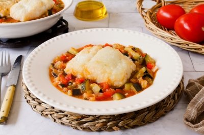 Bacalao con samfaina