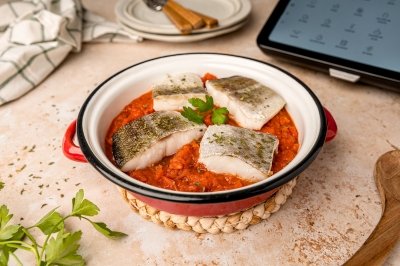 Bacalao con tomate en Thermomix
