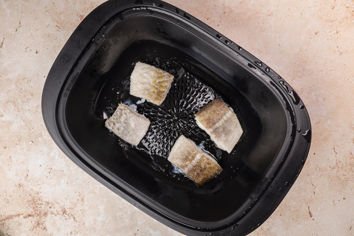 Bacalao en varoma para el bacalao con tomate en Thermomix