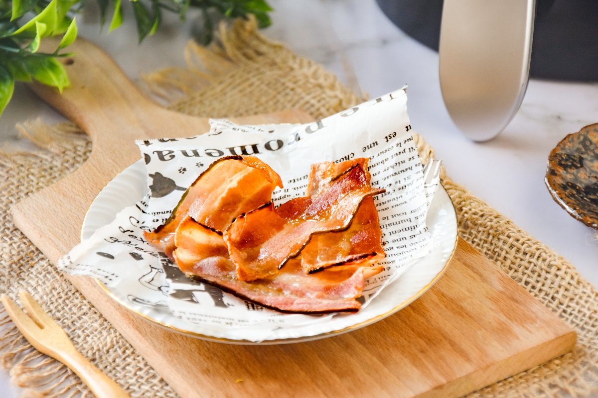 Bacon en freidora de aire casero