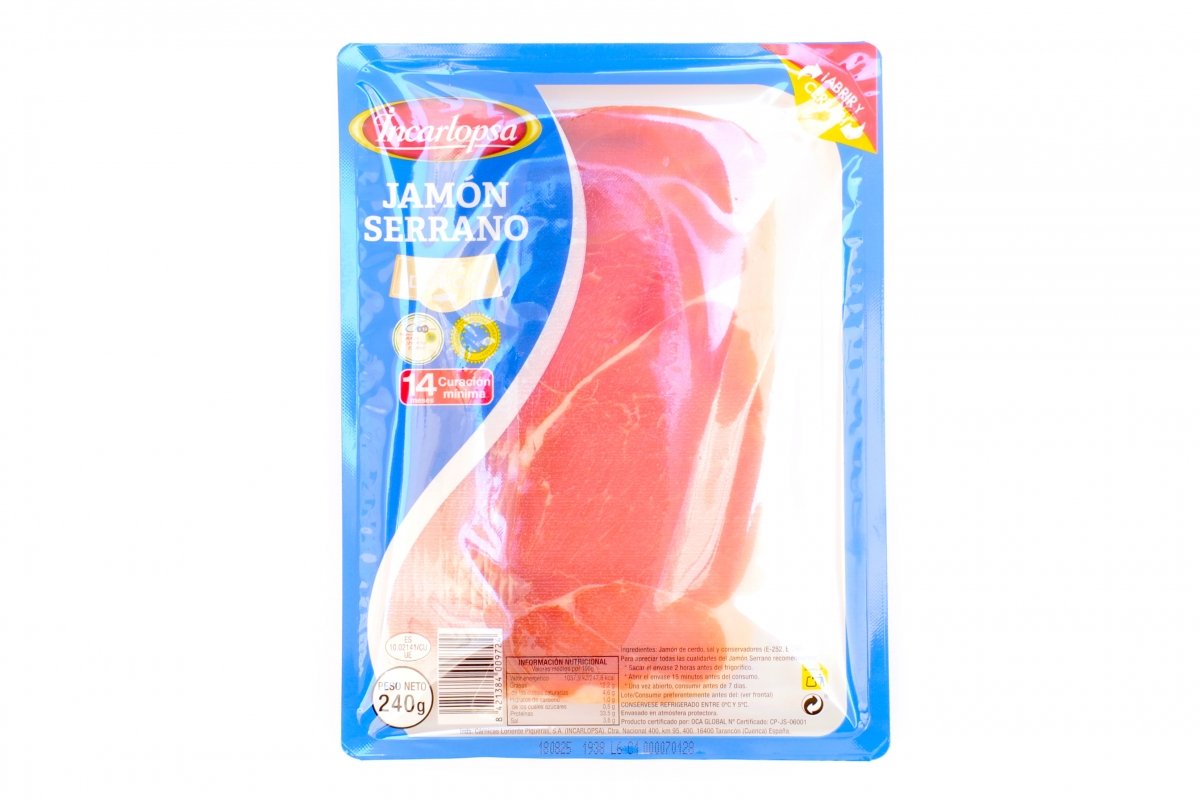 Bandeja de jamón serrano Incarlopsa de venta en Mercadona