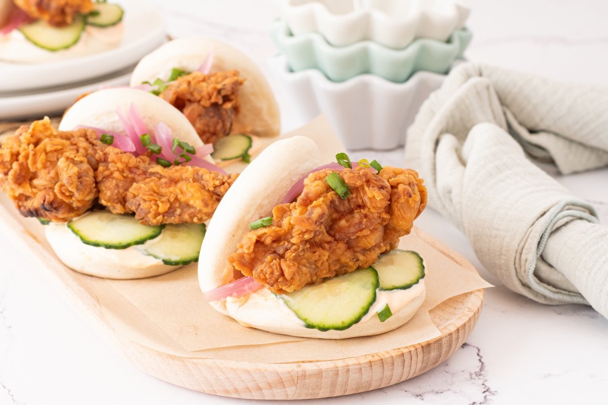 Bao de pollo listo para servir