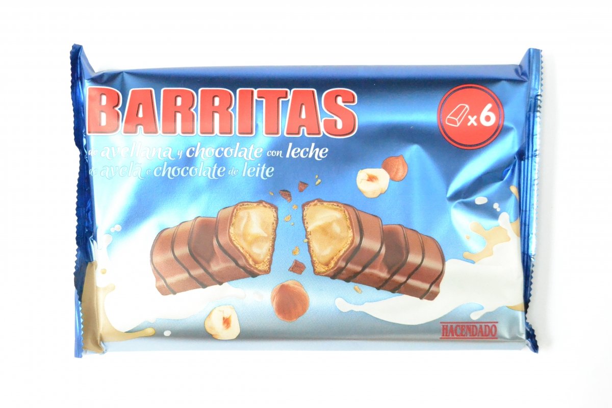 Barritas de barquillo y chocolate blanco de Mercadona