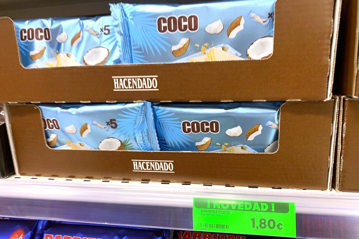 Barritas de coco novedad de junio de 2025 en Mercadona