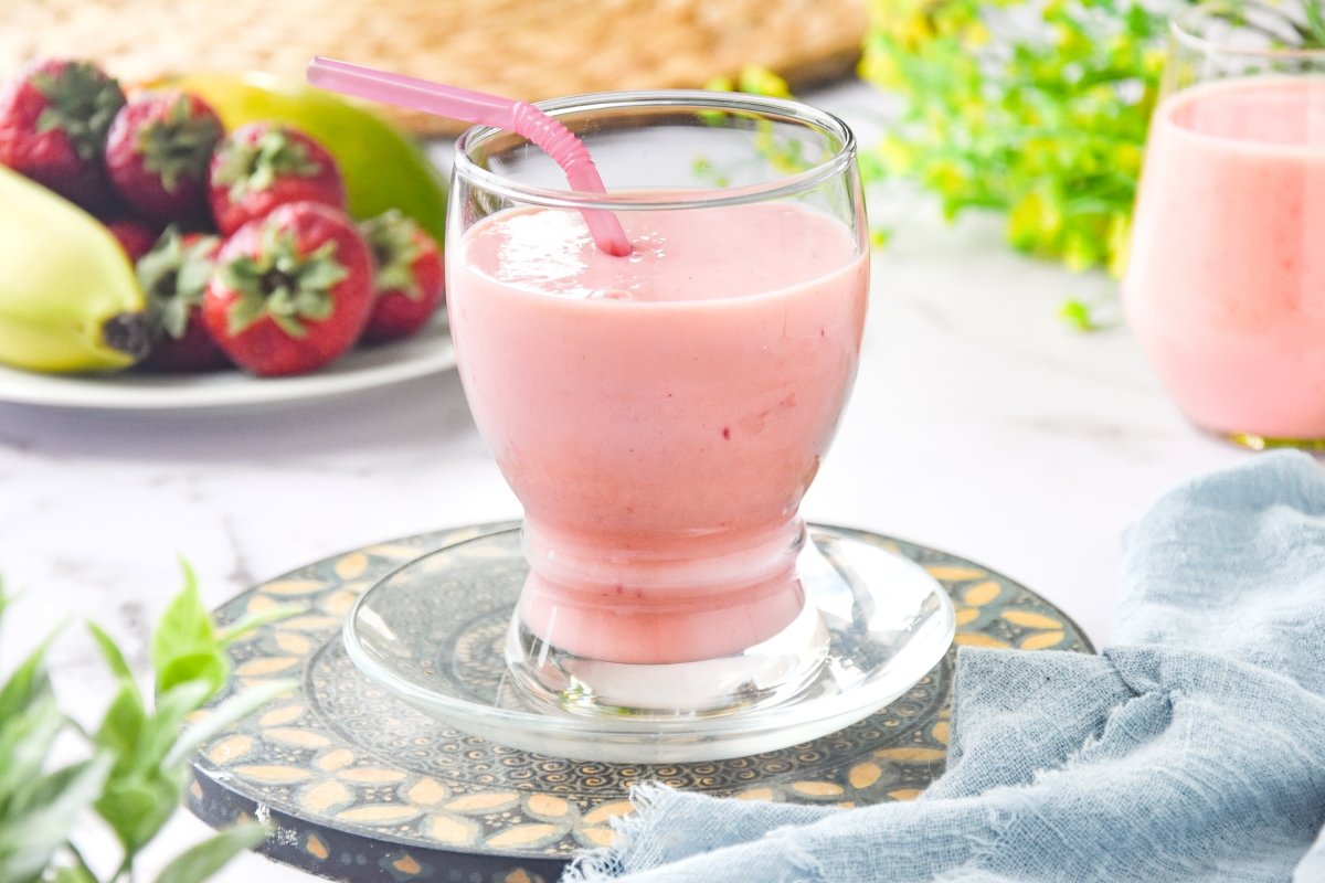 Batido de frutas y leche