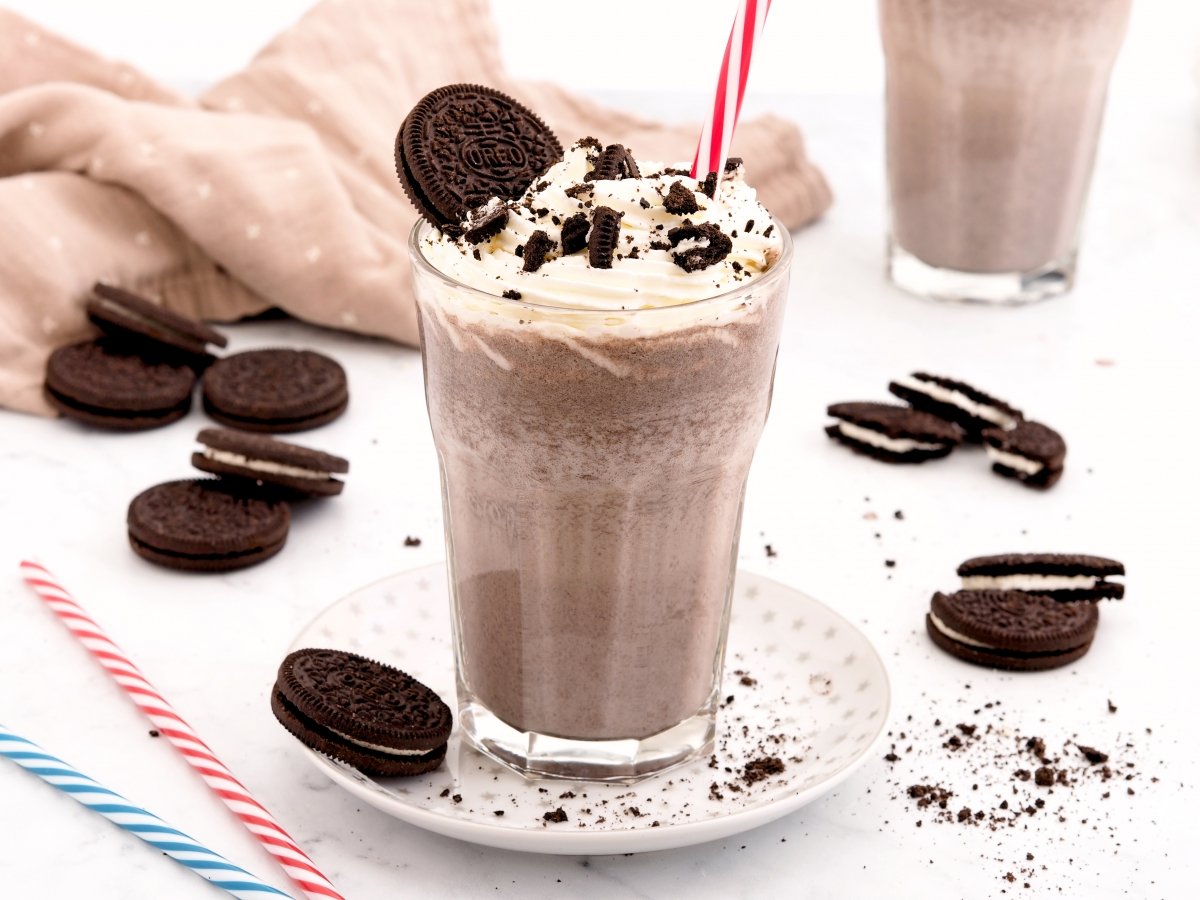 Batido de Oreo listo para servir