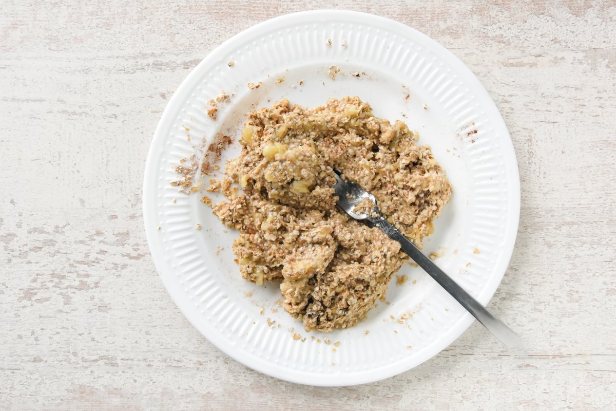 We beat the egg for quick and easy oatmeal cookies