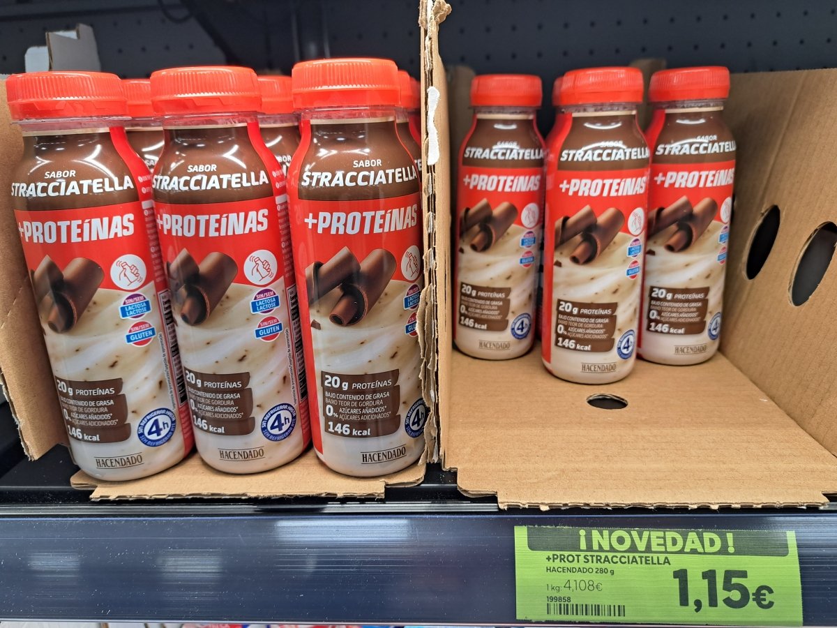 Bebida láctea desnatada sabor stracciatella +Proteínas Hacendado