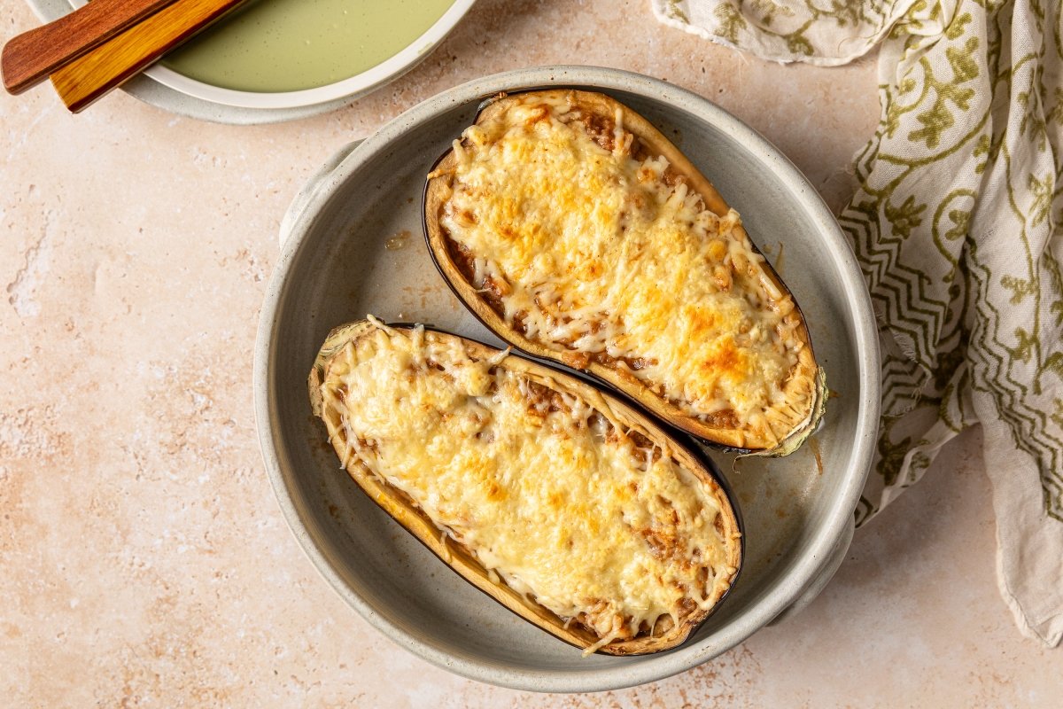 Berenjenas rellenas en Thermomix preparadas