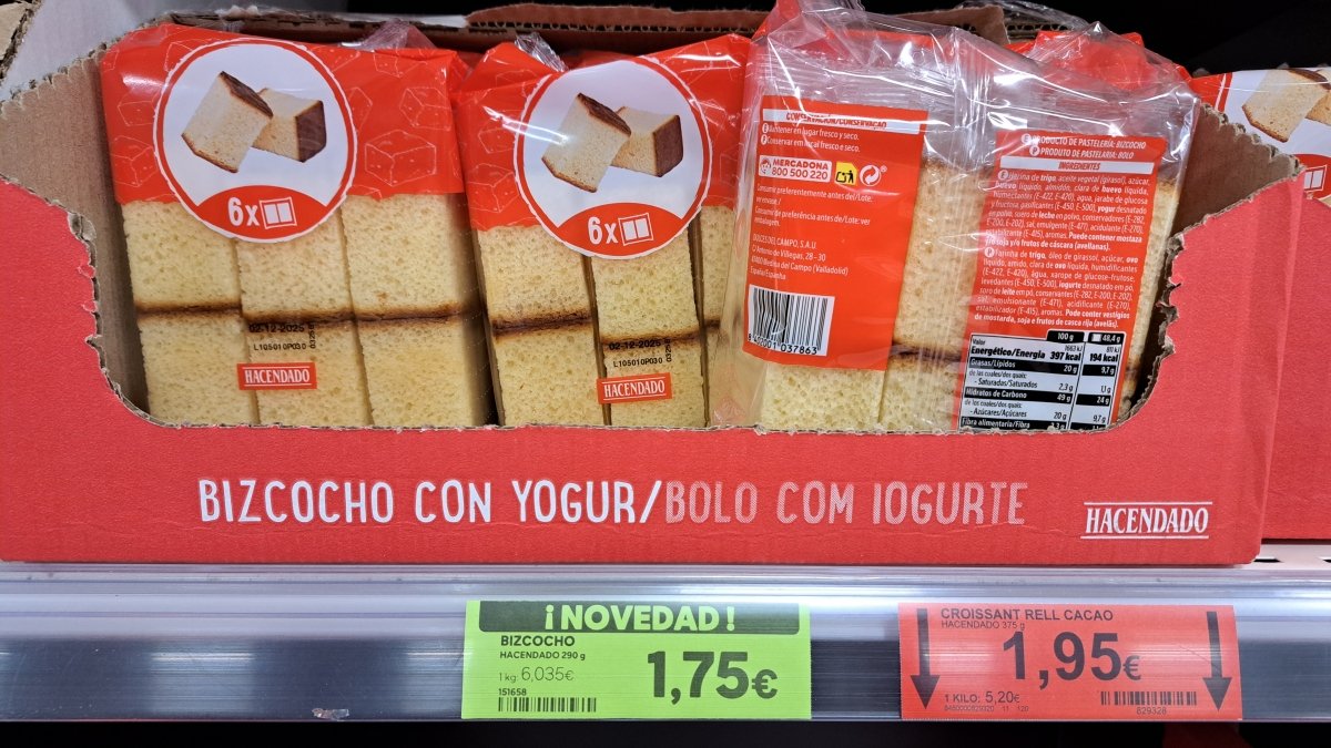Bizcocho con yogur Hacendado