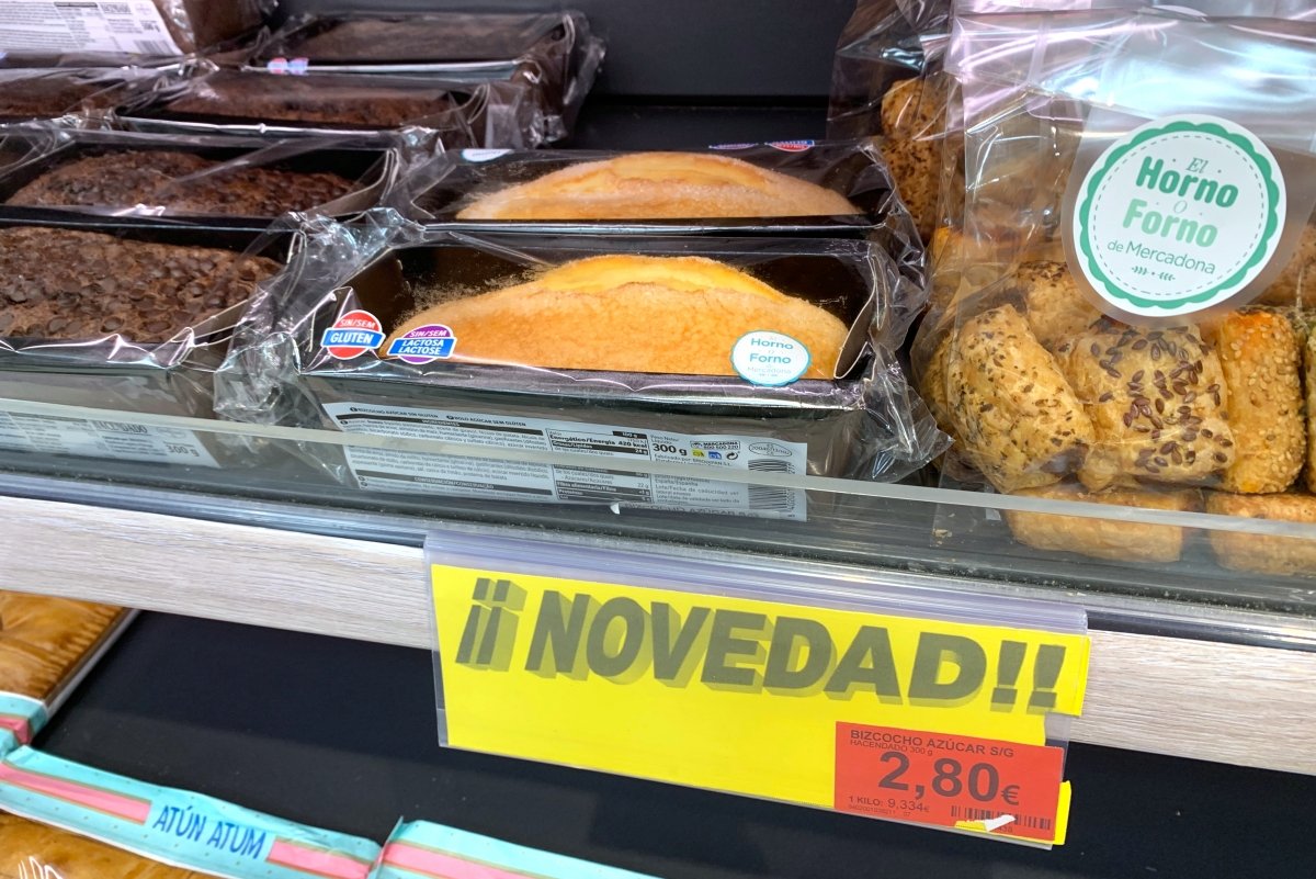 Bizcocho de azúcar sin gluten de Mercadona
