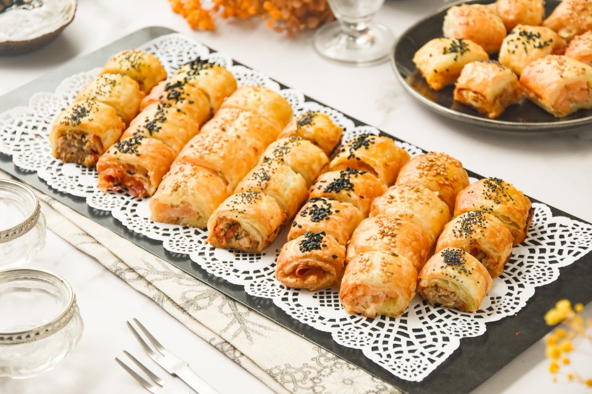 Bocaditos de hojaldre listos para servir