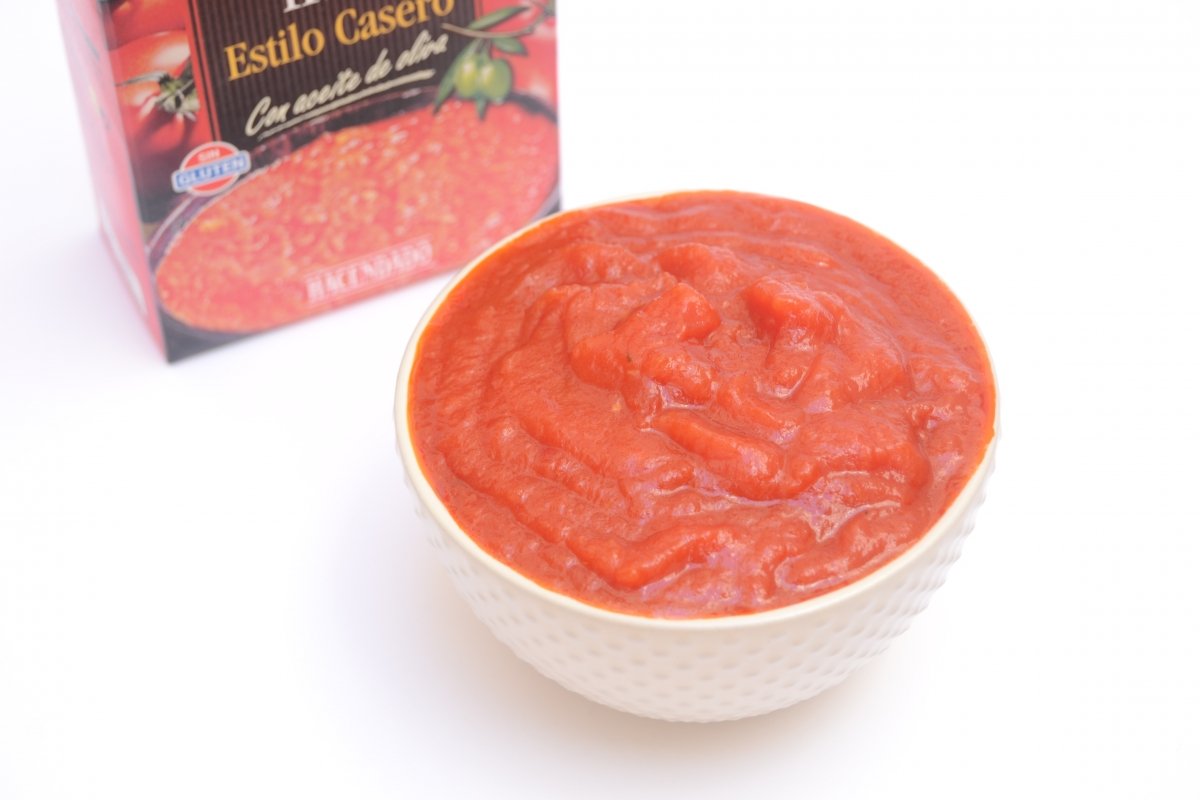 Bol con tomate frito casero de Hacendado