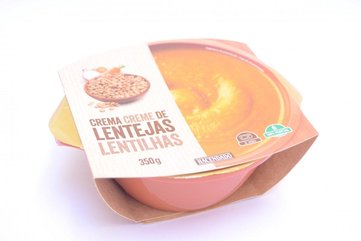 Bol de crema de lentejas de Mercadona