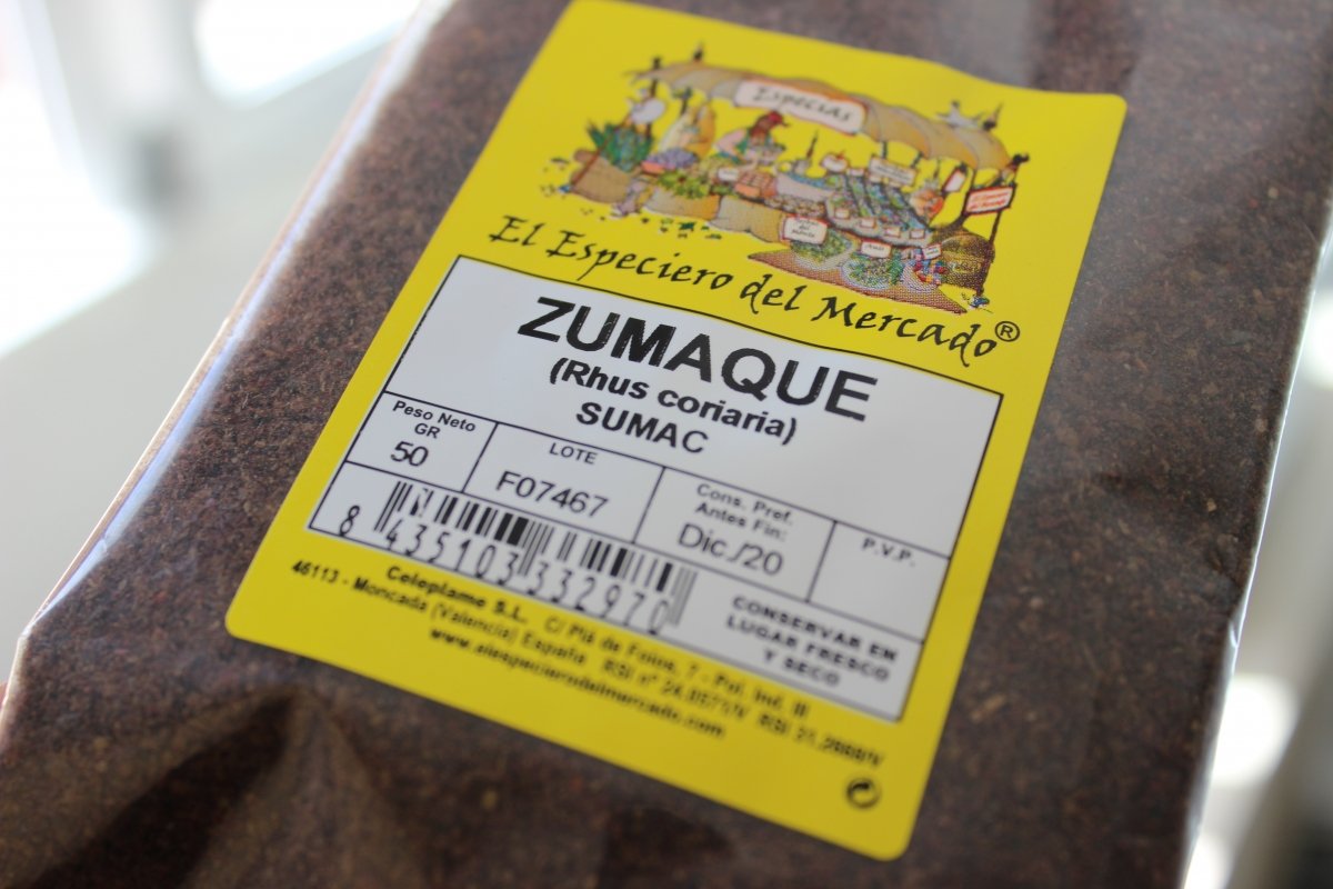 Bolsa con zumaque para usar en la cocina
