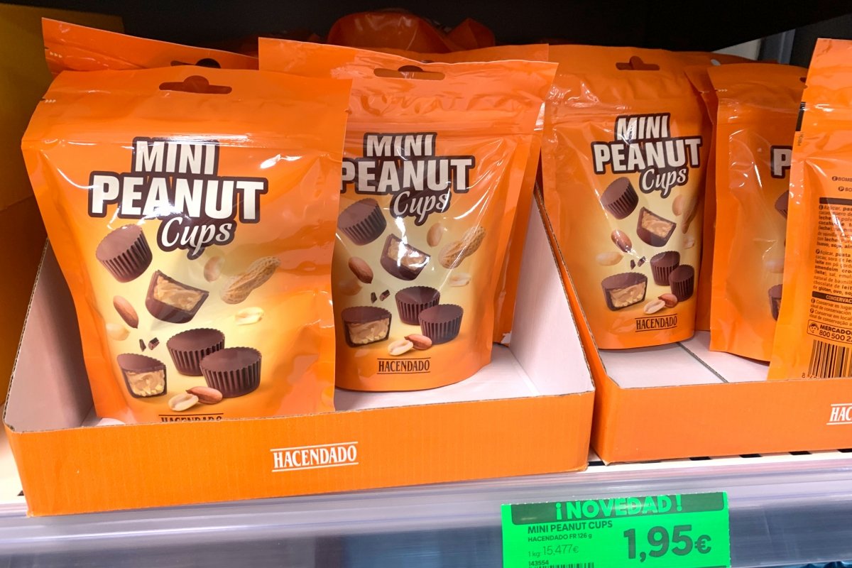 Bombones de chocolate y cacahuete estilo Reese's de Hacendado
