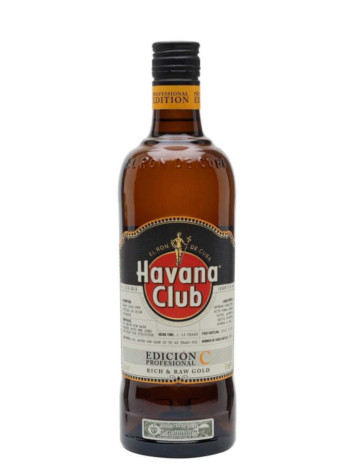 Botella de Havana Club Edición C